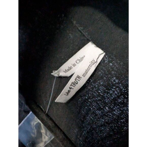 NWT Live 4 Truth Sheer Button Down Blouse Maternity Black Women's Small - Picture 3 of 5